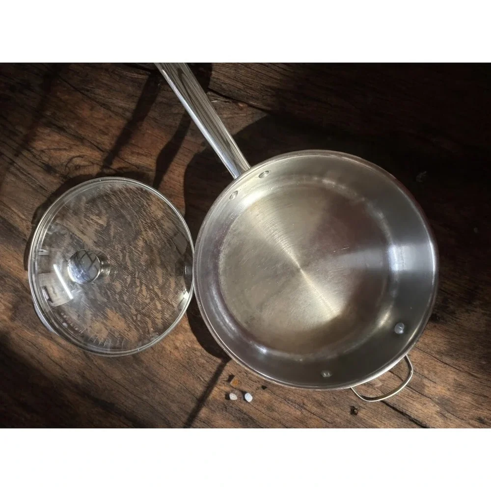 Wolfgang Puck 11 Inch Sauté Pan Skillet Café Collection Stainless Steel & Lid